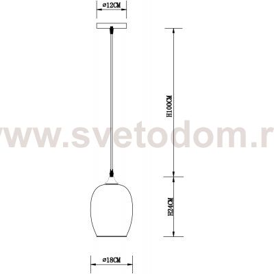 Светильник подвесной Arte Lamp A4344SP-1AB PROPUS
