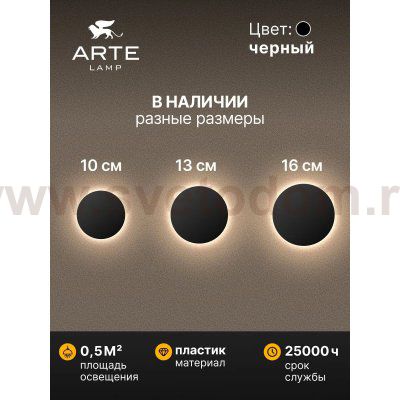 Уличный светильник Arte Lamp A4403AL-1BK NIMBO