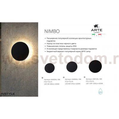 Уличный светильник Arte Lamp A4403AL-1BK NIMBO