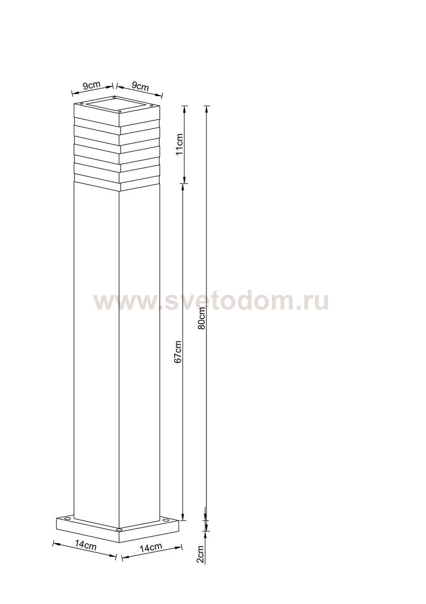 Уличный светильник Arte Lamp A4418PA-1BK HEATHER