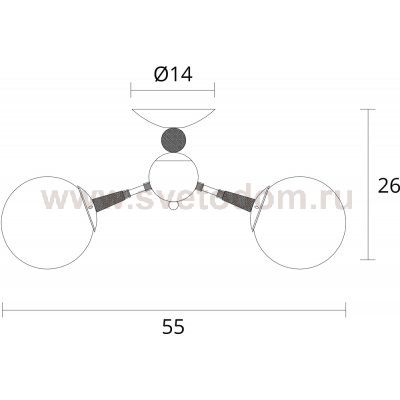 Плафон стекло шар янтарный 150мм (68мм посадка) Arte lamp A4485PL BOSTON