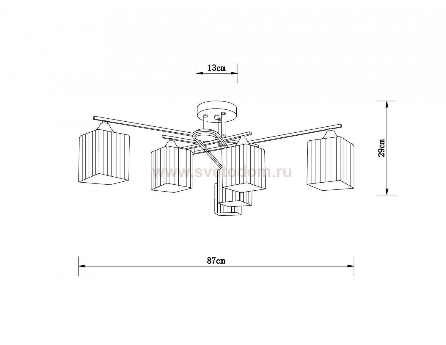 Потолочная люстра Arte Lamp A4497PL-6AB LARGO