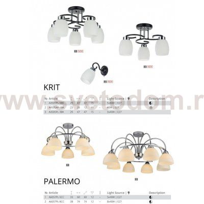 Светильник настенный бра Arte lamp A4505AP-1BK KRIT