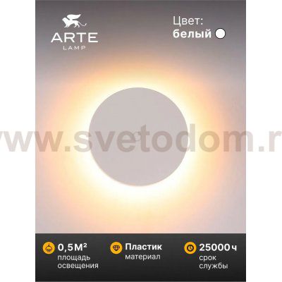 Уличный светильник Arte Lamp A4506AL-1WH NIMBO