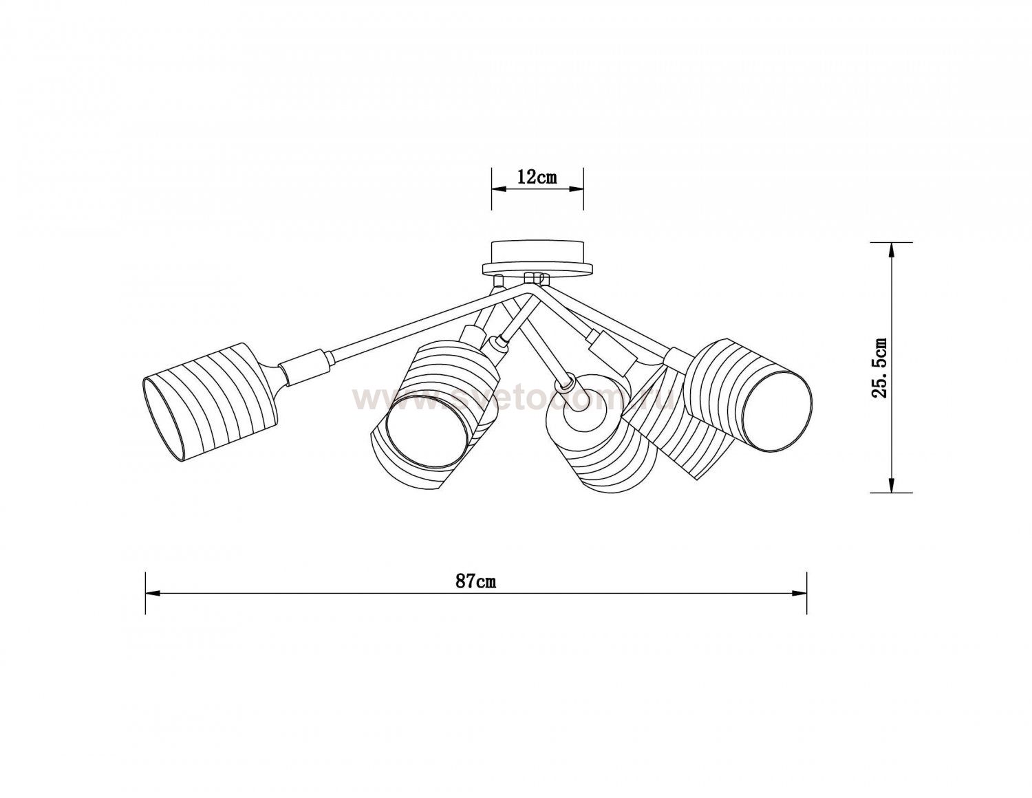 Потолочная люстра Arte Lamp A4536PL-6AB MARIA