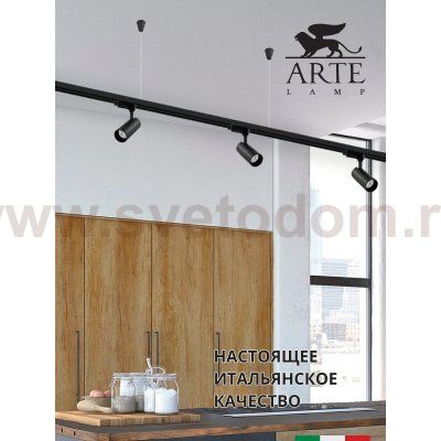 Трековый  светильник Arte Lamp A4568PL-1BK REGULUS