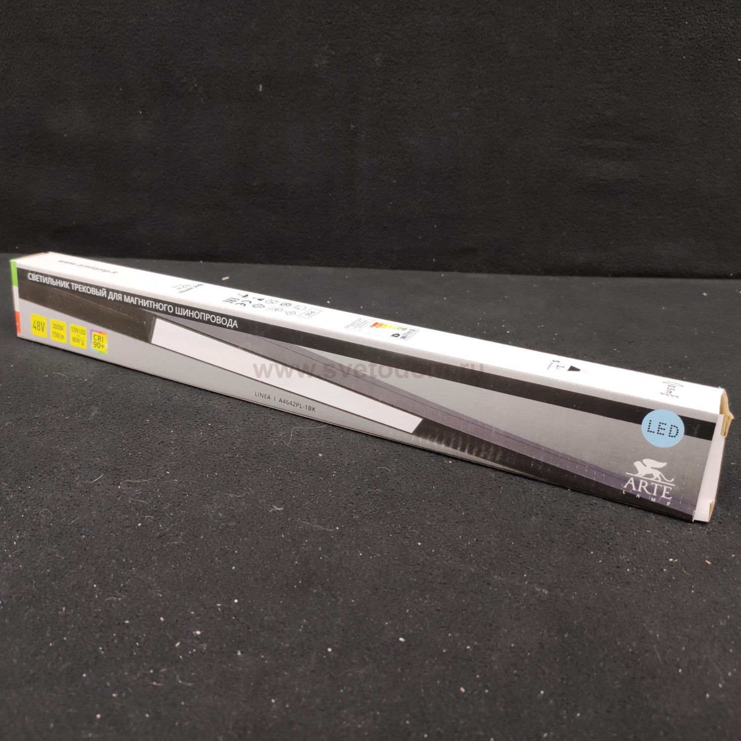 Светильник трековый магнитный 12Вт 410мм 3000К Arte Lamp A4642PL-1BK LINEA