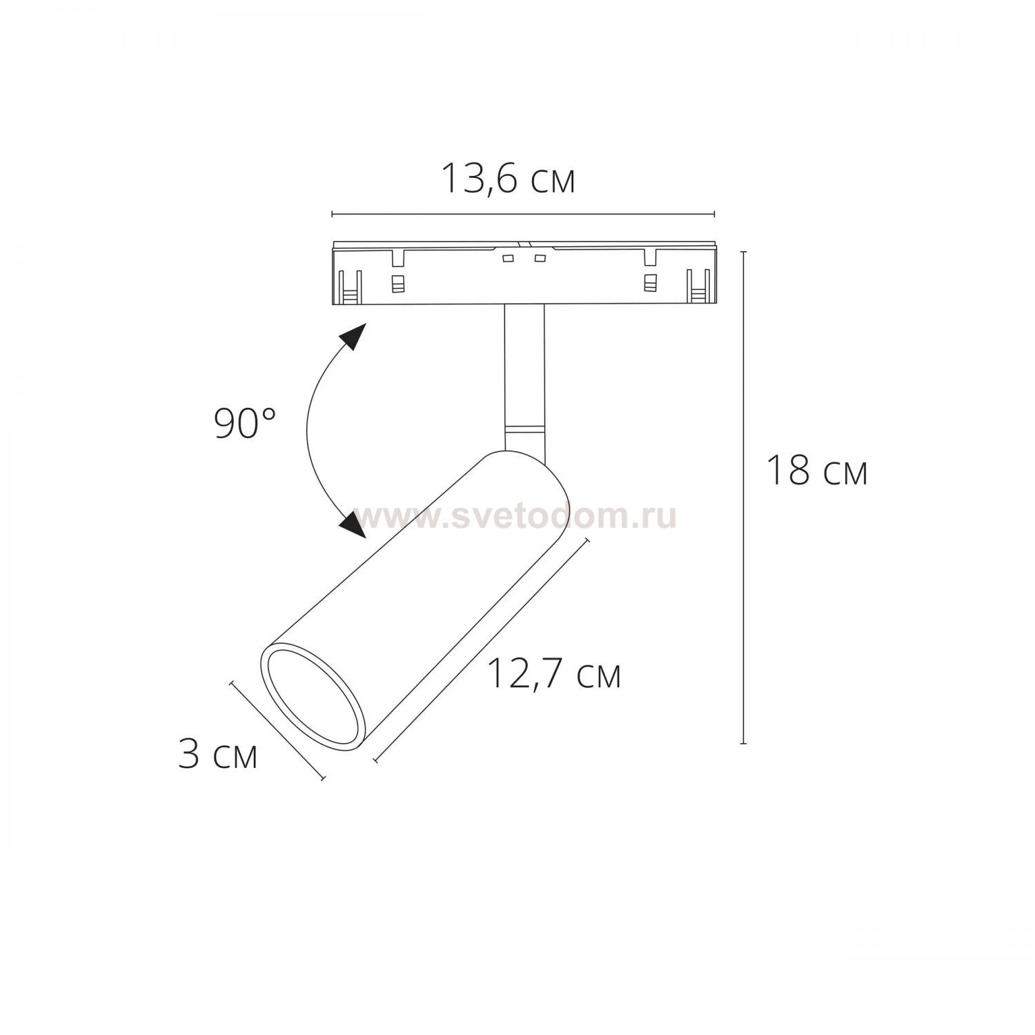 Магнитный трековый светильник Arte lamp A4660PL-1AB LINEA