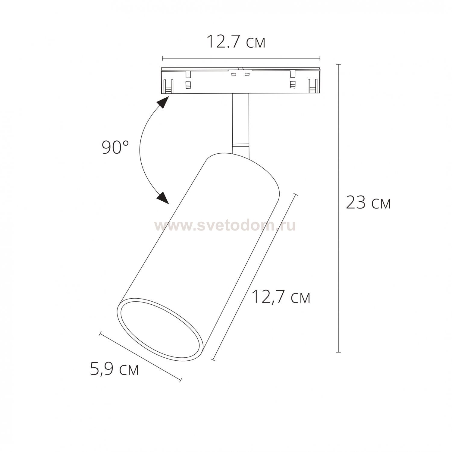 Магнитный трековый светильник Arte lamp A4661PL-1AB LINEA