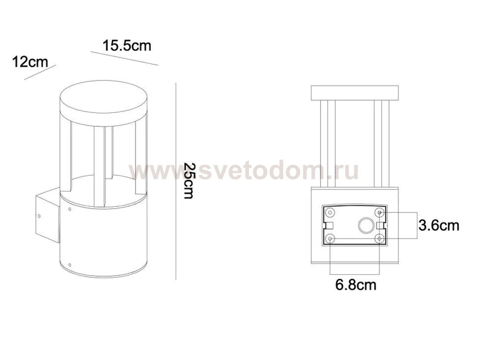 Фасадный светильник Arte Lamp CARCASSA A4666AL-1BK