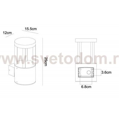 Фасадный светильник Arte Lamp CARCASSA A4666AL-1BK