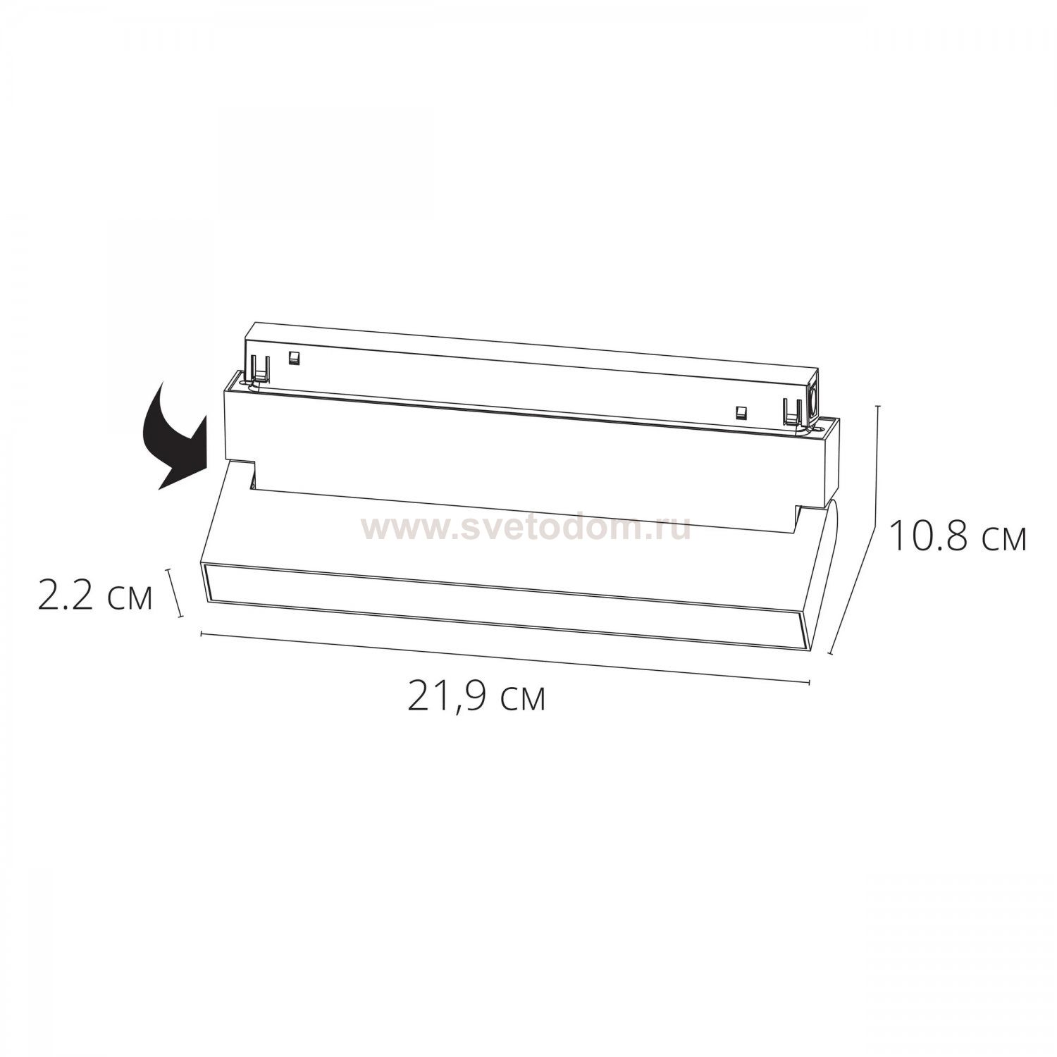 Магнитный трековый светильник Arte lamp A4669PL-1BK LINEA