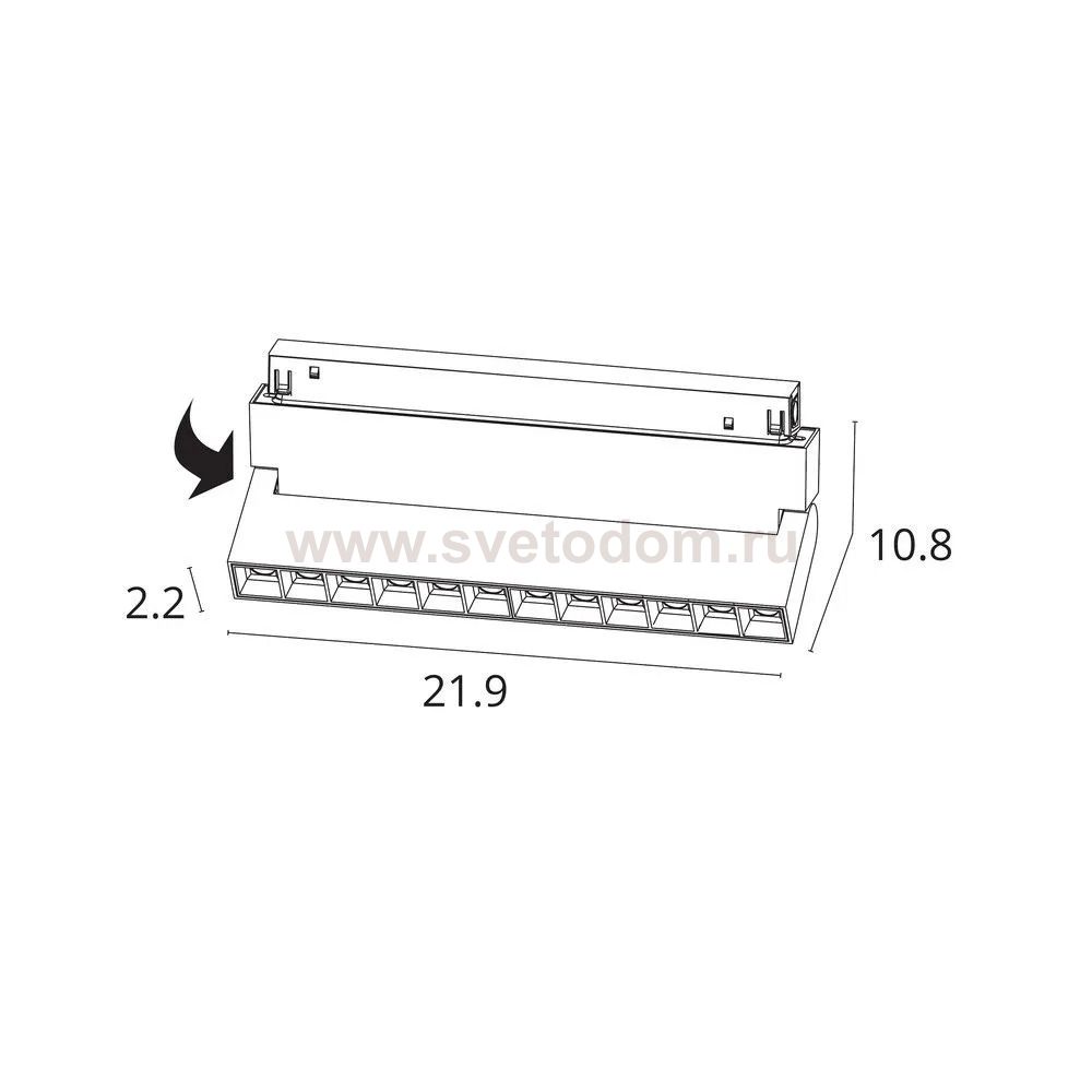 Магнитный трековый светильник Arte Lamp A4696PL-1WH LINEA LINEA
