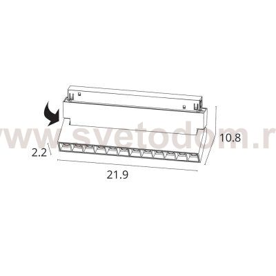 Магнитный трековый светильник Arte Lamp A4696PL-1WH LINEA LINEA