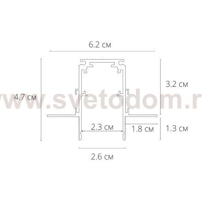 ШИНОПРОВОД ВСТРАИВАЕМЫЙ (ТРЕК) 1M Arte lamp A471133 LINEA-ACCESSORIES