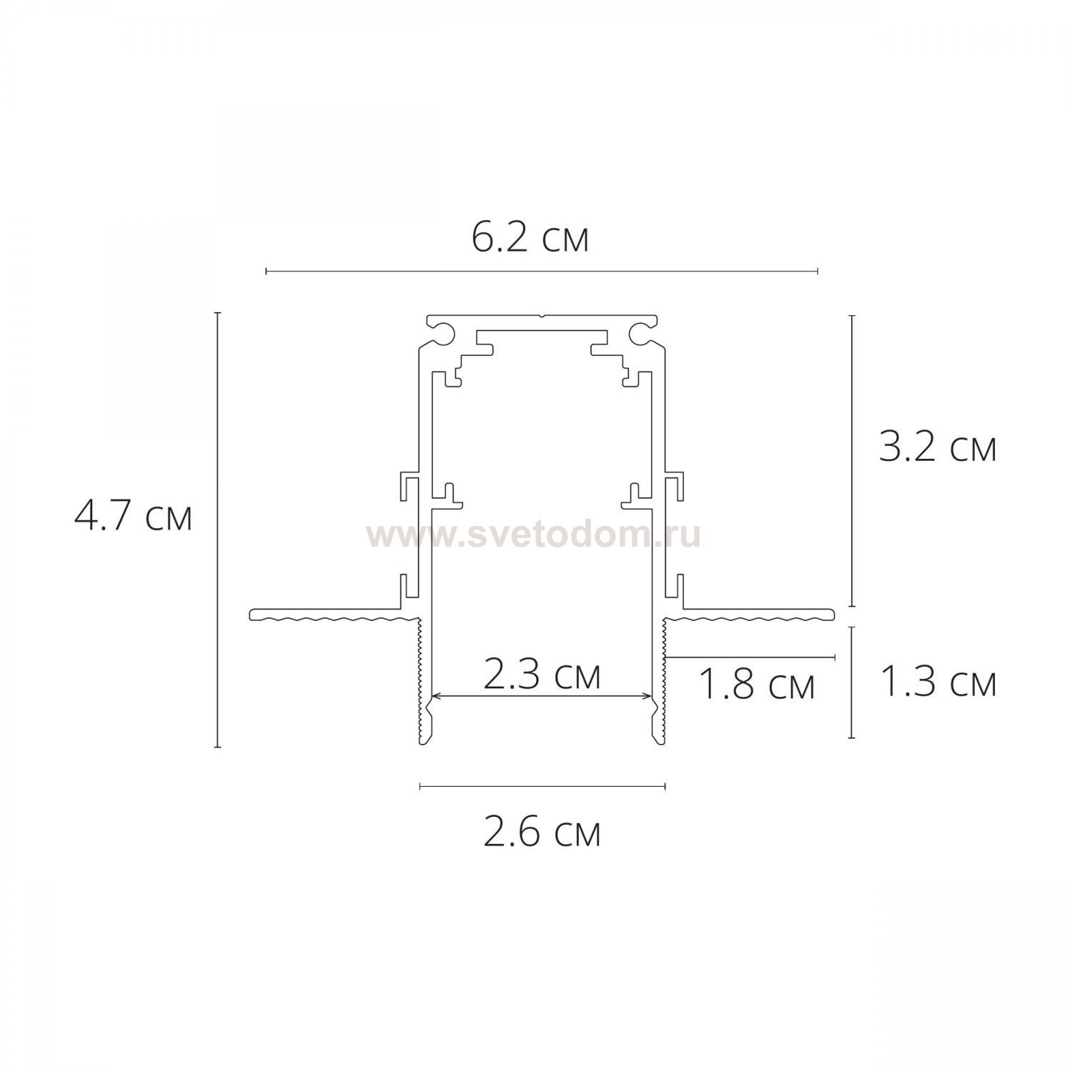 ШИНОПРОВОД ВСТРАИВАЕМЫЙ (ТРЕК) 2M Arte lamp A472233 LINEA-ACCESSORIES