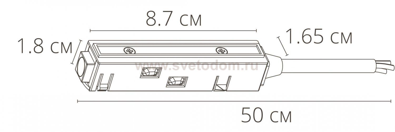 КОННЕКТОР-ТОКОПОДВОД ДЛЯ ШИНОПРОВОДА (ТРЕКА) Arte Lamp A480106 LINEA-ACCESSORIES