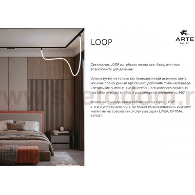 Трековая магнитная система Arte Lamp A4910PL-1BK LOOP