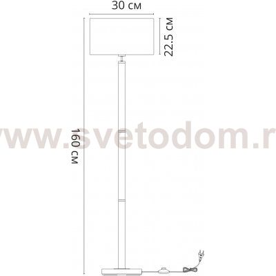 Торшер с одним плафоном Arte lamp A5029PN-1SS ROBERT