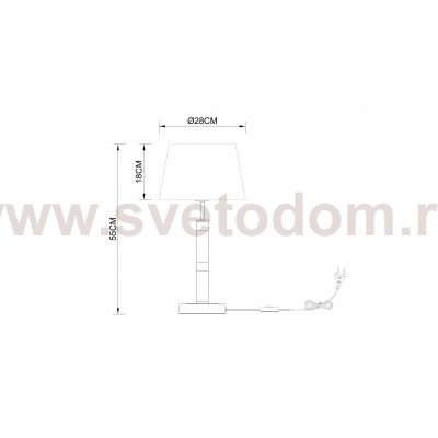 Светильники настольные интерьерные Arte Lamp A5066LT-1BK ROBERT