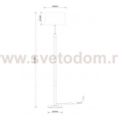 Светильник напольный торшер Arte Lamp A5066PN-1BK ROBERT