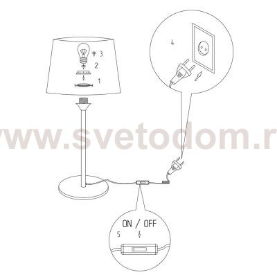 Декоративные настольные лампы Arte Lamp A5068LT-1BK ALEA