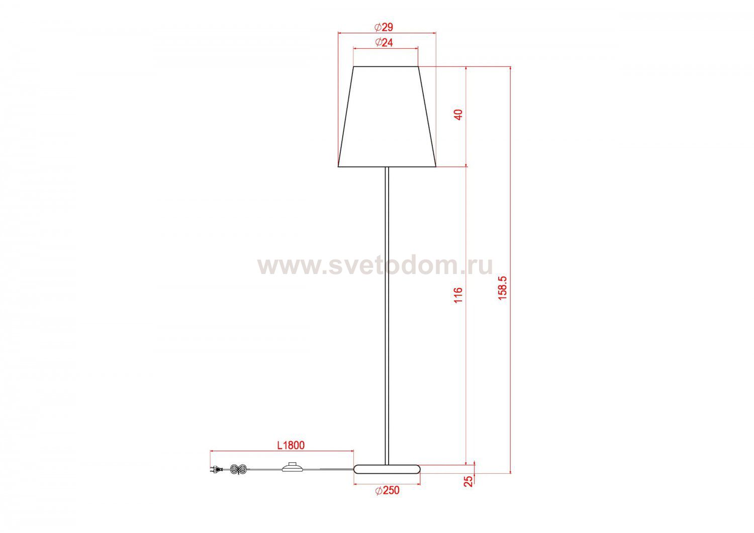 Торшер с абажуром Arte Lamp A5068PN-1BK ALEA