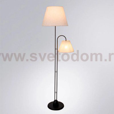 Торшер с абажуром Arte Lamp A5068PN-2BK ALEA
