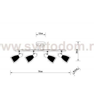 Накладной светильник спот Arte Lamp A5110PL-4AB HARMONY