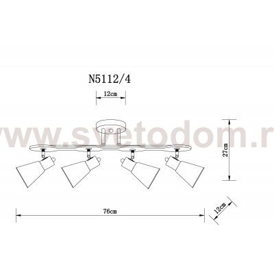 Накладной светильник спот Arte Lamp A5112PL-4BK HARMONY