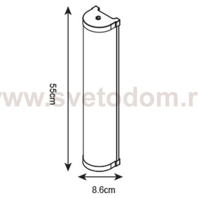 Светильник настенный 550мм Arte Lamp A5210AP-4BK AQUA-BARA