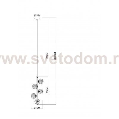 Люстры Arte Lamp A5261SP-5GO ETEREO