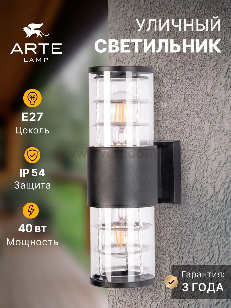 Уличный светильник Arte Lamp A5315AL-2BK TOKYO