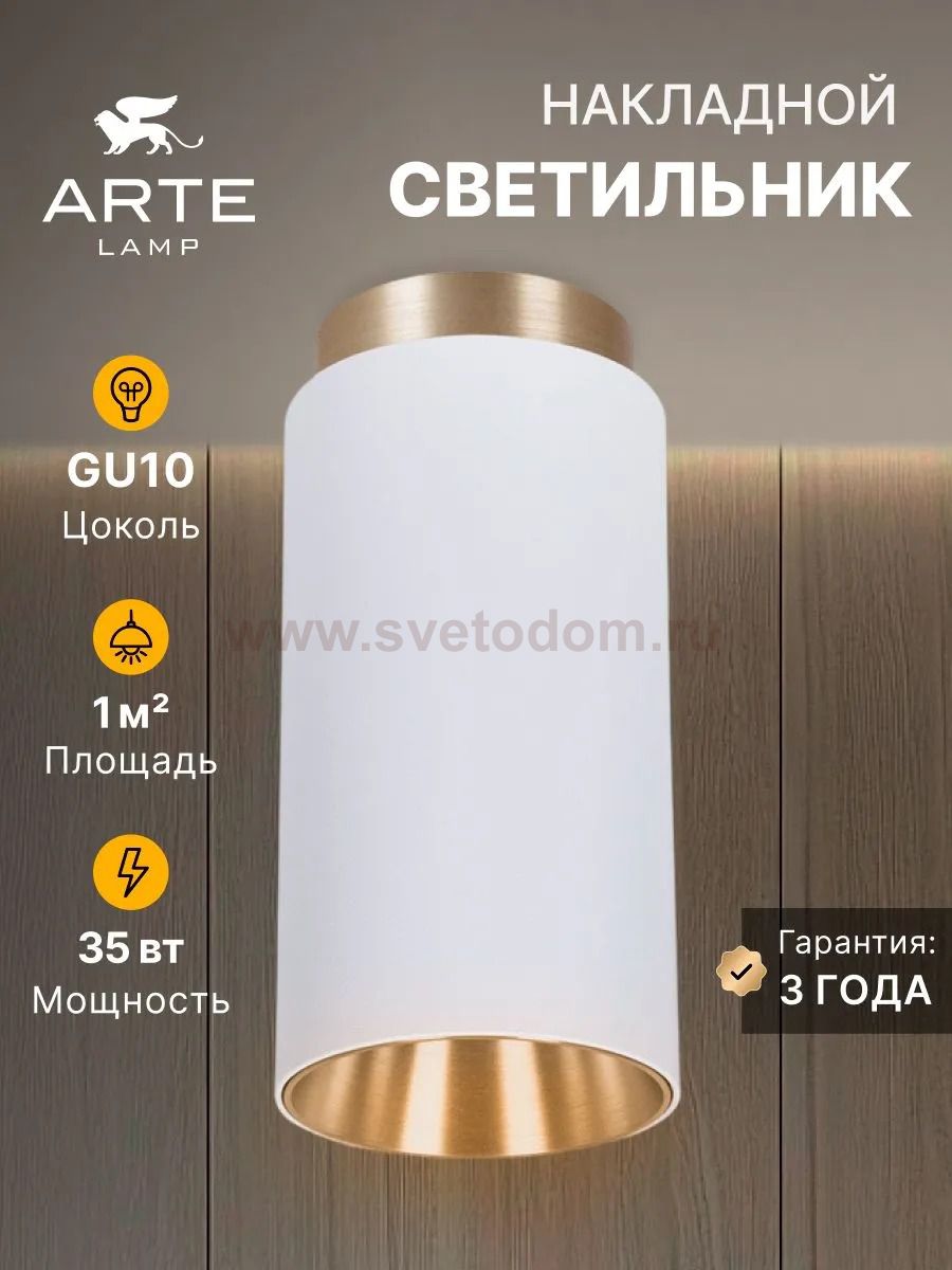 Точечный накладной светильник Arte Lamp A5361PL-1WH CONE