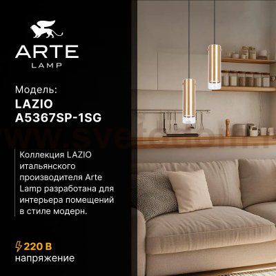 Точечные подвесные светильники Arte Lamp A5367SP-1SG LAZIO