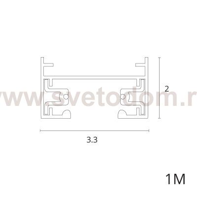Трек шинопровод черный 1м Arte lamp A540106 TRACK ACCESSORIES
