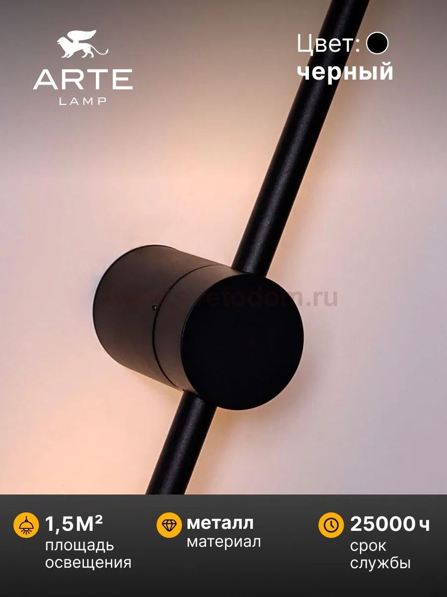Декоративные подсветки Arte Lamp A5409AL-1BK ATMOS