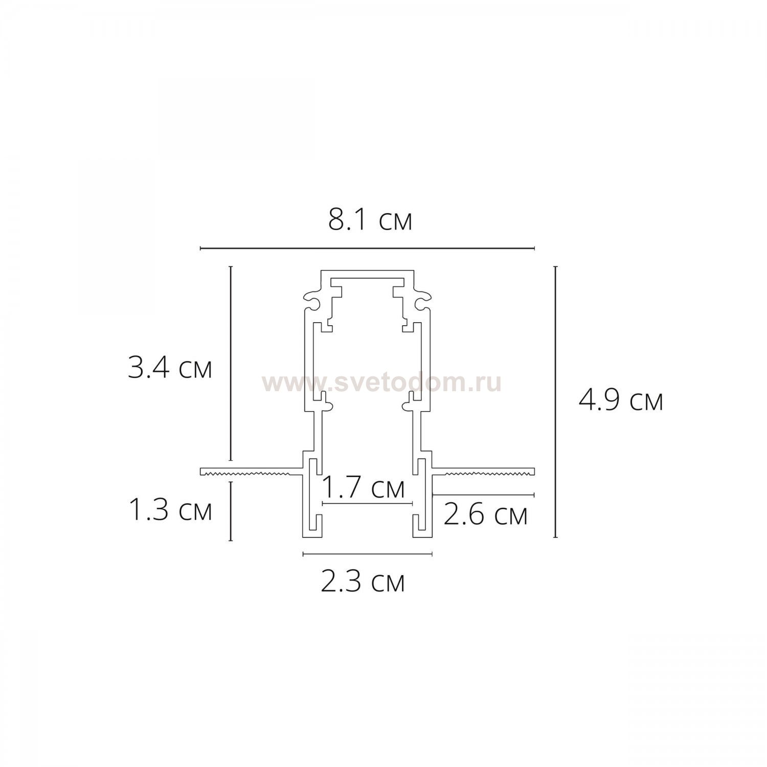 ШИНОПРОВОД ВСТРАИВАЕМЫЙ (ТРЕК) 1M Arte lamp A580106 EXPERT-ACCESSORIES