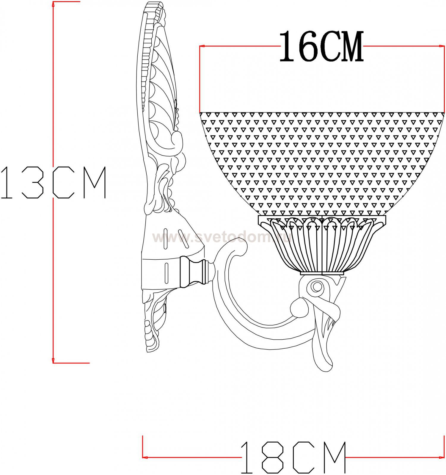 Светильник настенный Arte lamp A5861AP-1AB Fedelta