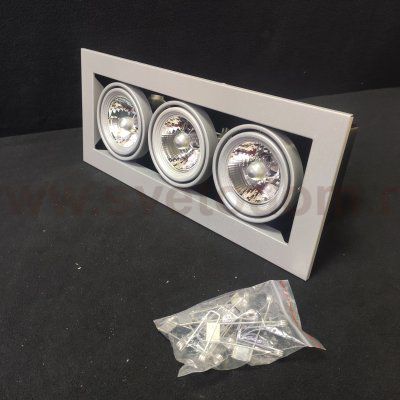 Светильник встраиваемый на 3 лампы Arte lamp A5930PL-3SI Technika 
