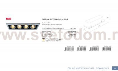 Светильник потолочный Arte lamp A5941PL-4GY CARDANI PICCOLO