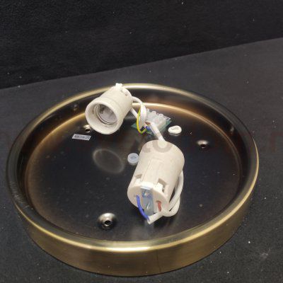 Светильник для ванной круглый 230мм 2*Е27 Arte Lamp A6047PL-2AB  AQUA-TABLET бронза IP44