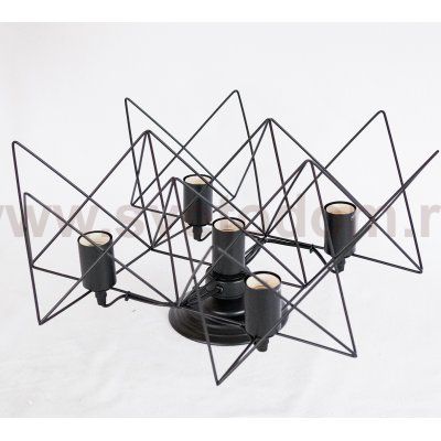 Люстра лофт Arte Lamp A6048PL-5BK черная TELA