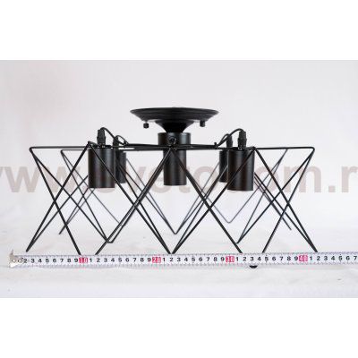 Люстра лофт Arte Lamp A6048PL-5BK черная TELA