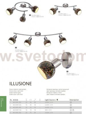 Светильник с эффектом звездного неба Arte lamp A6125AP-2SS Illusione