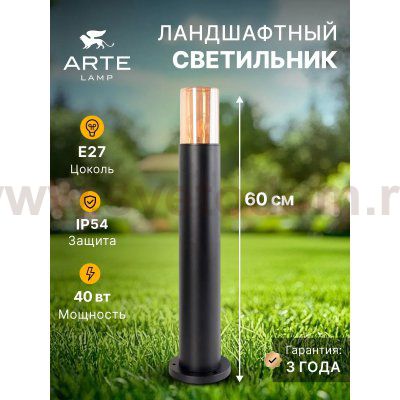 Уличный светильник Arte Lamp A6515PA-1BK SEGINUS