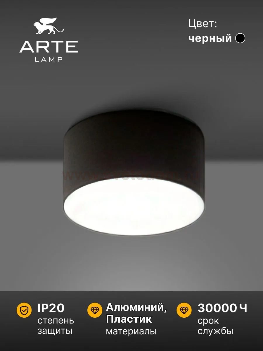Светильник потолочный Arte Lamp A6612PL-1BK FADO