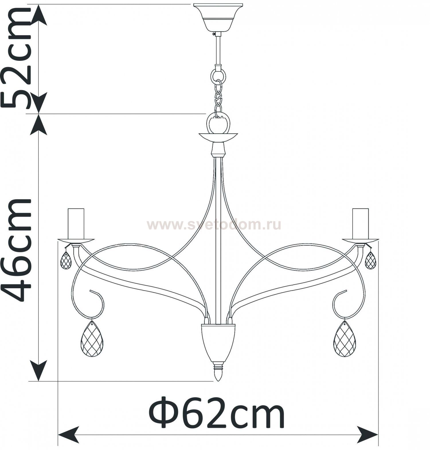 Светильник подвесной Arte lamp A6645LM-5SS Purezza