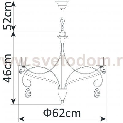 Светильник подвесной Arte lamp A6645LM-5SS Purezza