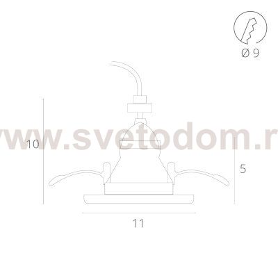 Светильник встраиваемый Arte Lamp A6663PL-1WH TAURUS
